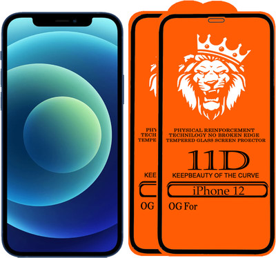 DeepzHub Edge To Edge Tempered Glass for iPhone 12(Pack of 2)