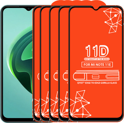 Qyist Edge To Edge Tempered Glass for Mi Note 11E(Pack of 5)