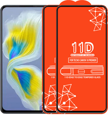 Qyist Edge To Edge Tempered Glass for Tecno Camon 18 Premier(Pack of 2)