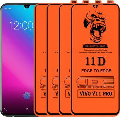 PFOAM Edge To Edge Tempered Glass for Vivo V11 Pro(Pack of 4)