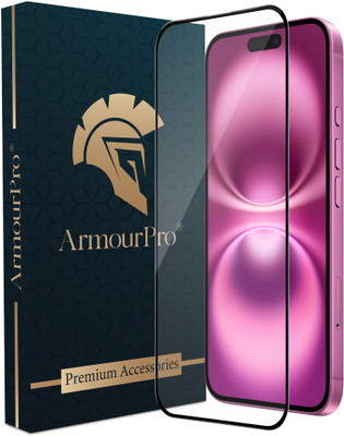 ArmourPro Edge To Edge Tempered Glass for iPhone 16 Plus, Apple iPhone 16 Plus, 16 Plus(Pack of 1)