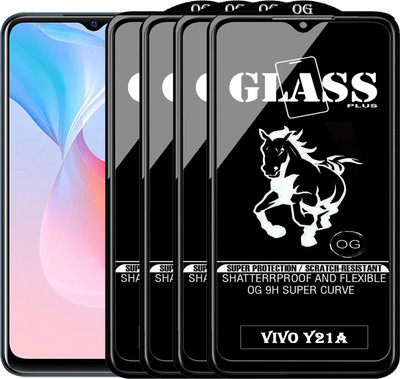 PFOAM Edge To Edge Tempered Glass for VIVO Y21A(Pack of 4)