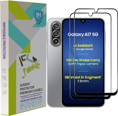 FABEKEE Edge To Edge Tempered Glass for Samsung Galaxy A17 5G 2 Pack Tempered Glass Screen Protector Black Cellphone With Edge To Edge Coverage And Easy Installation Kitmpered Glass Cellphone With Edge To Edge Coverage And Easy Installation Kit(Pack of 2)