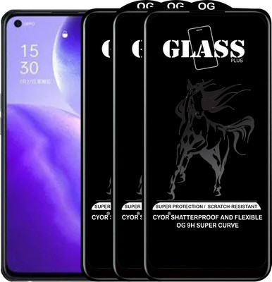 CYOR Edge To Edge Tempered Glass for OPPO RENO 5(Pack of 3)