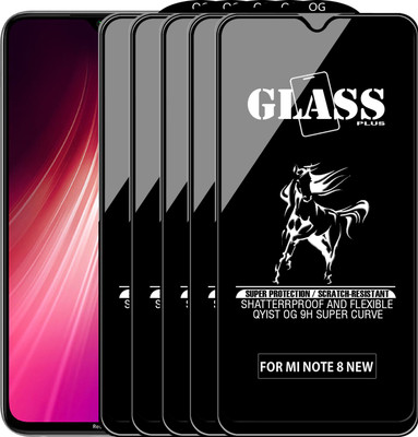 Qyist Edge To Edge Tempered Glass for REDMI NOTE 8(Pack of 5)
