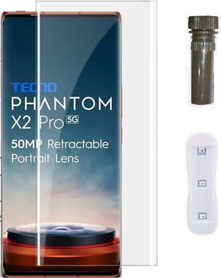 HIE POWER Edge To Edge Tempered Glass for Tecno Phantom X2 -UV | Bubble Free Installation |(Pack of 2)