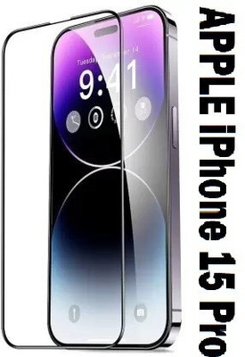 HQ Protection Edge To Edge Tempered Glass for Apple Iphone 15 Pro, Iphone 15 Pro 5g(Pack of 1)