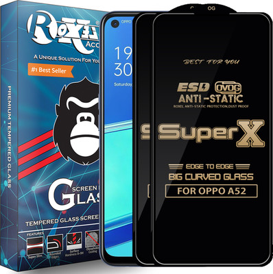 Roxel Edge To Edge Tempered Glass for OPPO A52(Pack of 2)