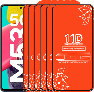 Qyist Edge To Edge Tempered Glass for Samsung Galaxy M53 5G(Pack of 6)