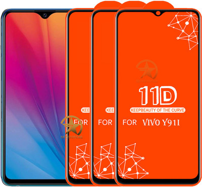 SEVEN7STAR Edge To Edge Tempered Glass for VIVO Y91i(Pack of 3)