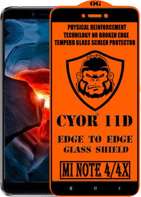 CYOR Edge To Edge Tempered Glass for Mi Redmi Note 4X(Pack of 1)