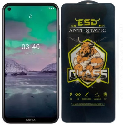 TELESHIELD Edge To Edge Tempered Glass for Nokia 3.4, ESD Glass, ESD Protector, Edge to Edge, Screen Protector(Pack of 1)