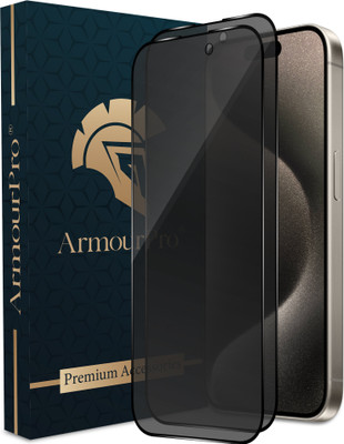 ArmourPro Edge To Edge Tempered Glass for iPhone 15 Pro, Apple iPhone 15 Pro, iPhone 15, Apple iPhone 15(Pack of 2)