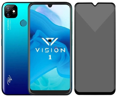 Obstinate Edge To Edge Tempered Glass for Itel Vision 1, DelhiGear Glass, Privacy Screen Protector, Privacy Tempered Glass, Screen Guard, Mobile Glass(Pack of 1)