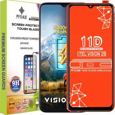 PFOAM Edge To Edge Tempered Glass for ITEL VISION 2S(Pack of 1)