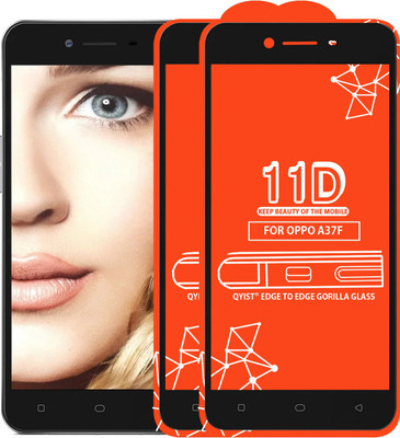 Qyist Edge To Edge Tempered Glass for Oppo A37f(Pack of 2)