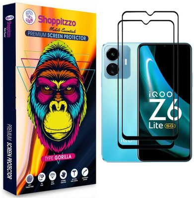 Shoppitzzo Edge To Edge Tempered Glass for Iqoo Z6 Lite 5G**NeoShield**Millitary Grade-Anti Explosion-Tempered Glass/Full Screen Coverage-Edge to Edge/9H Hardness/With Easy Installation Kit(Pack of 2)