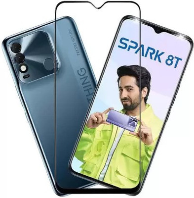 VISHZONE Edge To Edge Tempered Glass for Tecno Spark 8T(Pack of 1)