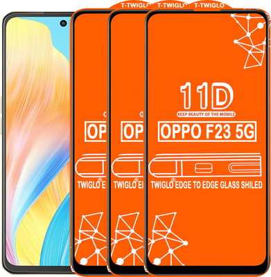 TWIGLO Edge To Edge Tempered Glass for OPPO F23 5G(Pack of 3)