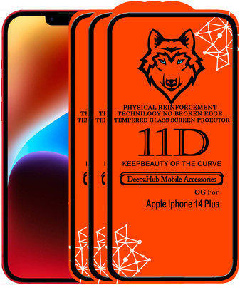 CRodible Edge To Edge Tempered Glass for iPhone 14 Plus(Pack of 3)