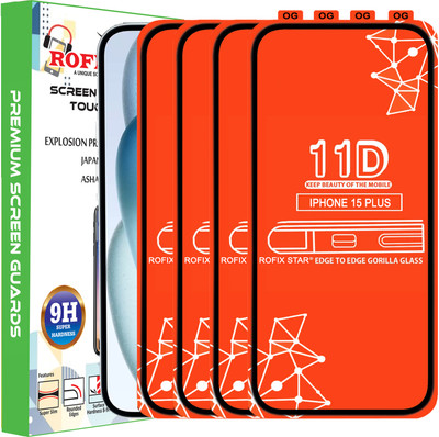 Rofix star Edge To Edge Tempered Glass for APPLE IPHONE 15 PLUS(Pack of 4)