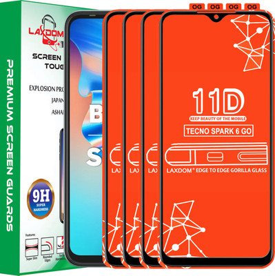 Laxdom Edge To Edge Tempered Glass for TECNO SPARK 6 GO(Pack of 4)