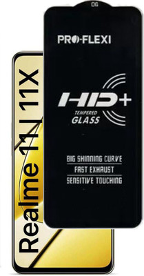SM Styles Edge To Edge Tempered Glass for Realme 11x 5G(Pack of 1)