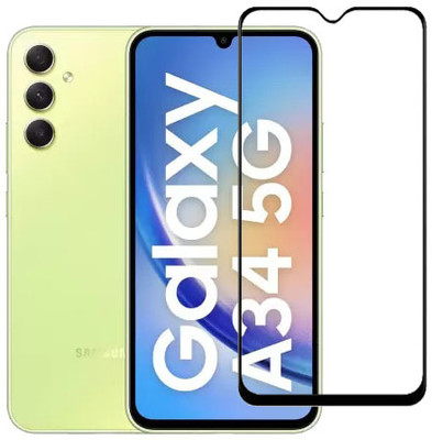 KMPERED Edge To Edge Tempered Glass for Samsung Galaxy A34 5G, Samsung A34 5G, Samsung Galaxy A34, Samsung A34(Pack of 1)