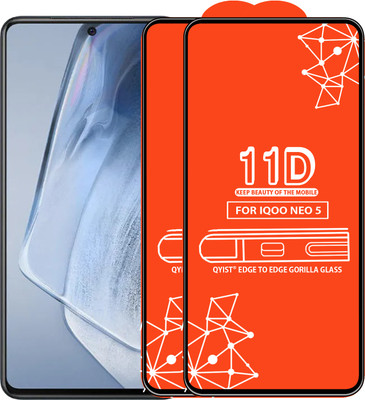 Qyist Edge To Edge Tempered Glass for Iqoo Neo 5 5G(Pack of 2)