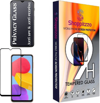 Shoppitzzo Edge To Edge Tempered Glass for SAMSUNG Galaxy M02,M02s,F02,F02s/*Privacy-Anti Spy*Tempered Glass/Full Screen Coverage-Edge to Edge/9H(Pack of 1)