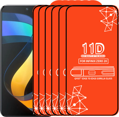Qyist Edge To Edge Tempered Glass for Infinix Zero 20(Pack of 6)
