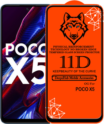DeepzHub Edge To Edge Tempered Glass for POCO X5(Pack of 1)