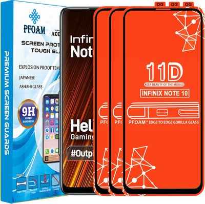 PFOAM Edge To Edge Tempered Glass for INFINIX NOTE 10(Pack of 3)