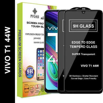PFOAM Edge To Edge Tempered Glass for VIVO T1 44W(Pack of 2)