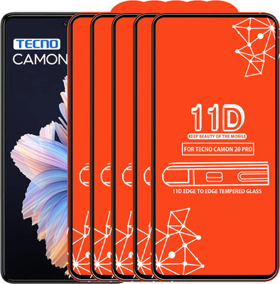 Roxel Edge To Edge Tempered Glass for Tecno Camon 20 Pro(Pack of 5)