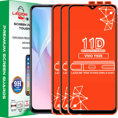 Laxdom Edge To Edge Tempered Glass for VIVO Y53S(Pack of 3)