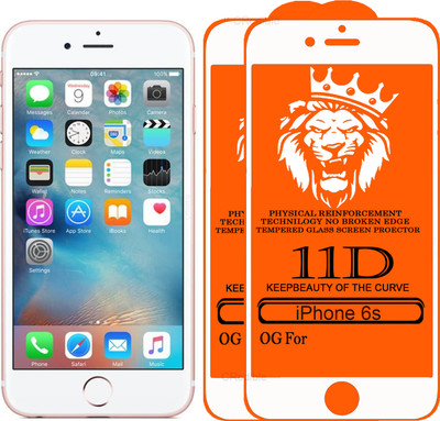 DeepzHub Edge To Edge Tempered Glass for Apple iPhone 6s(Pack of 2)
