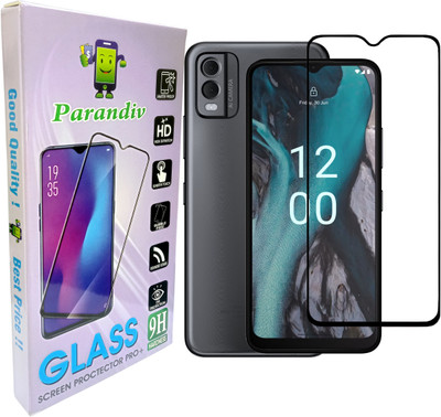 PARANDIV Edge To Edge Tempered Glass for Branded High Quality, Nokia C22(Pack of 1)
