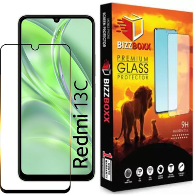BizzBoxx Edge To Edge Tempered Glass for Redmi 13C, POCO C65, 13 C, C 65, POCO M6 5G, Redmi 13C 5G(Pack of 1)