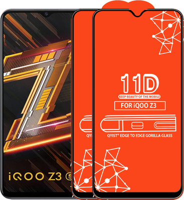 Qyist Edge To Edge Tempered Glass for Iqoo Z3(Pack of 2)
