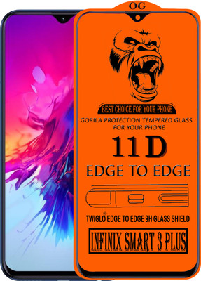 TWIGLO Edge To Edge Tempered Glass for INFINIX SMART 3 PLUS(Pack of 1)