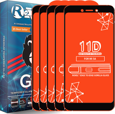 Roxel Edge To Edge Tempered Glass for Mi Redmi 5A(Pack of 5)