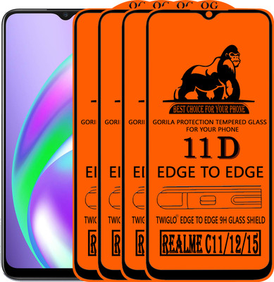 CYOR Edge To Edge Tempered Glass for REALME C12(Pack of 4)