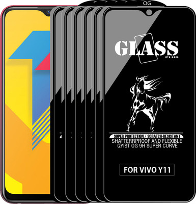 Qyist Edge To Edge Tempered Glass for VIVO Y11(Pack of 6)