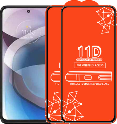 Qyist Edge To Edge Tempered Glass for Oneplus Ace 5G(Pack of 2)