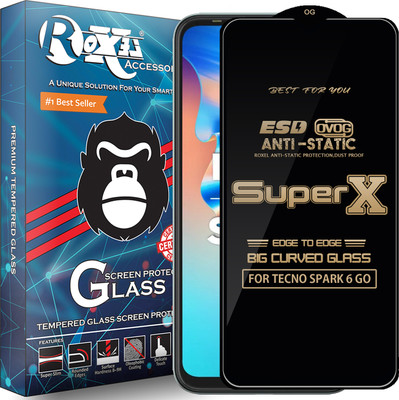 Roxel Edge To Edge Tempered Glass for TECNO SPARK 6 GO(Pack of 1)