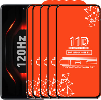 Qyist Edge To Edge Tempered Glass for Infinix Note 11S(Pack of 5)