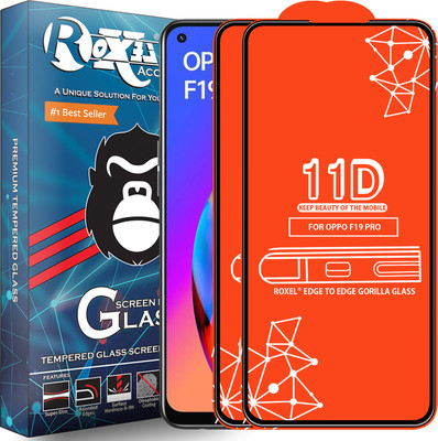 Roxel Edge To Edge Tempered Glass for Oppo F19 Pro(Pack of 2)