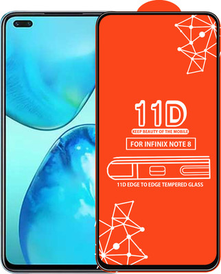 Roxel Edge To Edge Tempered Glass for Infinix Note 8(Pack of 1)