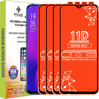 PFOAM Edge To Edge Tempered Glass for OPPO R17(Pack of 4)